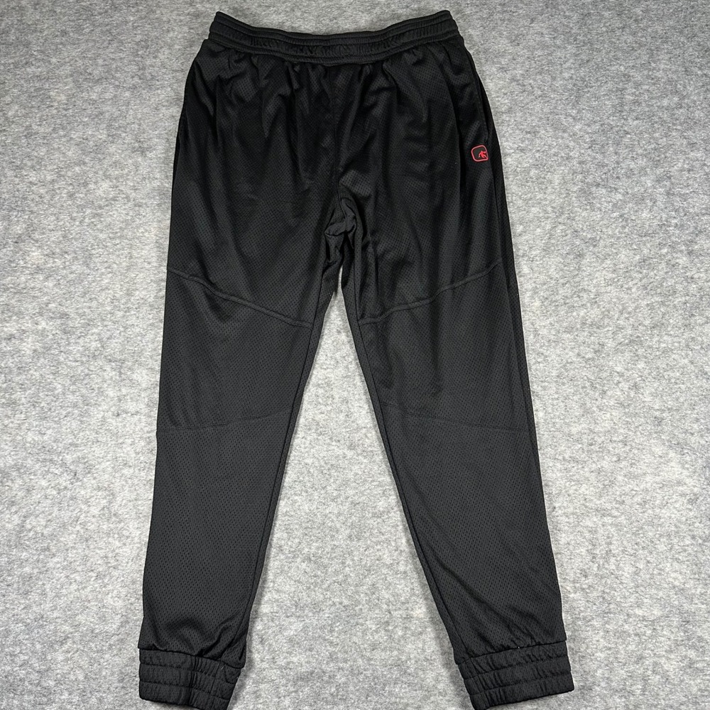 AND1 Mens Black Mesh Athletic Basketball Jogger Pants XL